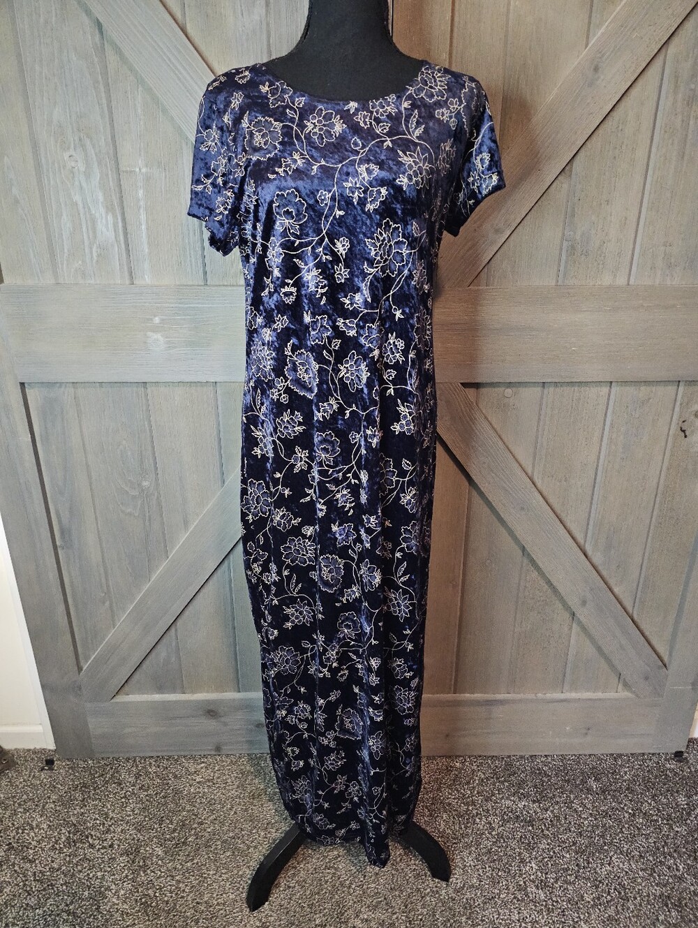 Vintage No Boundaries Velvet Floral Dress sz Large